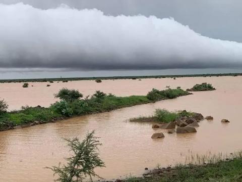 مقاييس الأمطار على مناطق في مقاطعة عدل بكرو بولاية الحوض الشرقي